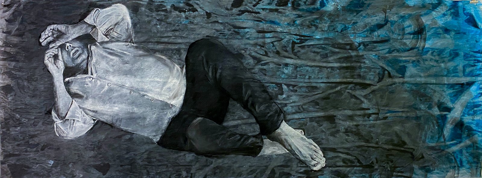 Amnesic, panoramic multimedia drawing