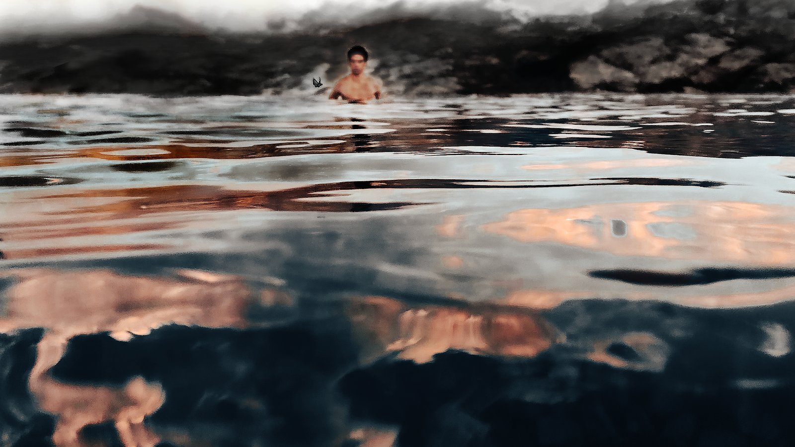 Thoughts of change, staged photograph
