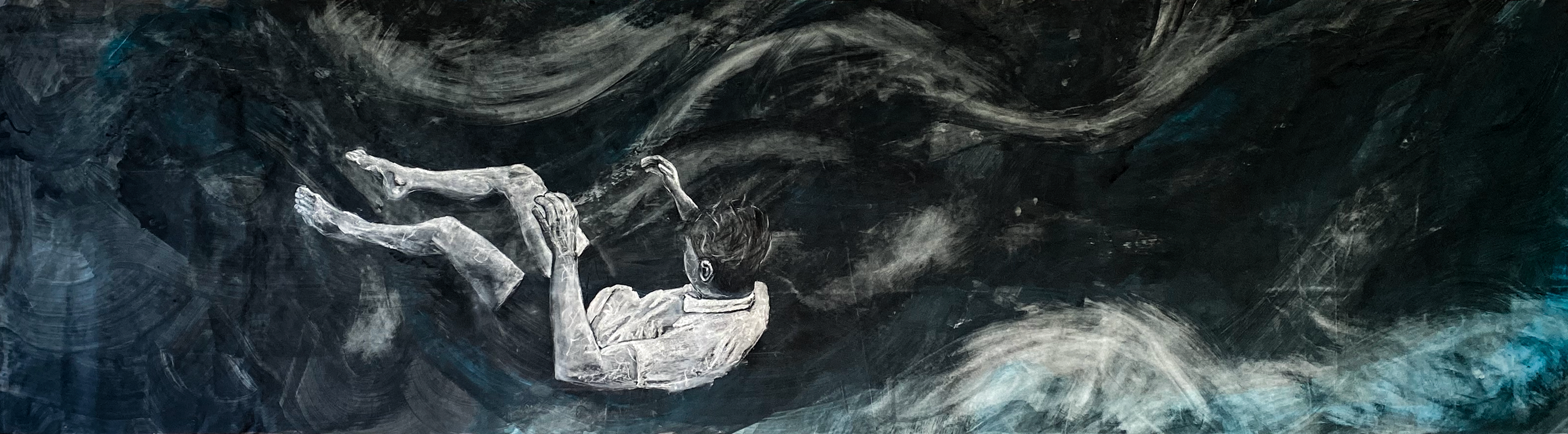 Mixed Media drawing. 300 x 84 cm